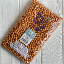 Бусина матовая "Зефирка", 8 мм, карамельная, упаковка 500 грамм