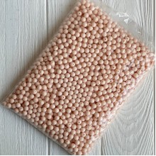 Бусина акриловая матовая, 8 мм, бежевая, упаковка 500 г