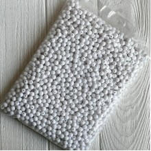 Бусина акриловая матовая, 8 мм, белая, упаковка 500 г