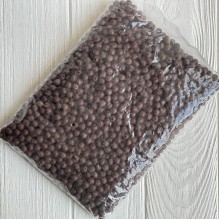 Бусина акриловая матовая, 8 мм, коричневая, упаковка 500 г