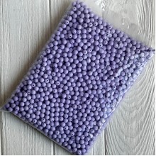 Бусина акриловая матовая, 8 мм, лиловая, упаковка 500 г