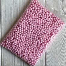 Бусина акриловая матовая, 8 мм, светло-розовая, упаковка 500 г