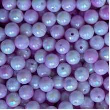 Бусина акриловая (перламутр) омбре, 10 мм, розовый пастельный микс, упаковка 500 г