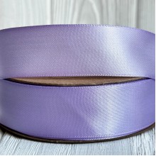 Атлас двусторонний (премиум), 2,5 см, лиловый, рулон 23 м