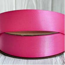 Атлас двосторонній (преміум), 2,5 см, яскраво-рожевий, рулон 23 м Атлас двосторонній (преміум), 2,5 см, яскраво-рожевий, рулон 23 м