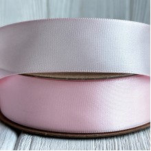 Атлас двусторонний (премиум), 2,5 см, светло-розовый, рулон 23 м