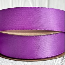 Атлас двосторонній (преміум), 2,5 см, бузковий, рулон 23 м