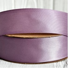 Атлас двусторонний (премиум), 2,5 см, глициниевый, рулон 23 м