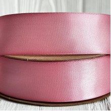 Атлас двусторонний (премиум), 2,5 см, ванильно-пудровый, рулон 23 м