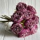 Букет кучерявой розы, 4х23 см, фиолетово-сиреневый, букет из 9 шт.