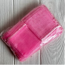 Органзовый мешочек, 7х9 см, розовый, упаковка 100 шт.