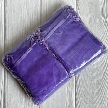 Органзовый мешочек, 9х12 см, фиолетовый, упаковка 100 шт.