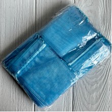 Органзовый мешочек, 9х12 см, светло-бирюзовый, упаковка 100 шт.