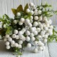 Декоративна гілка брусниці, 41 см, біла, шт.