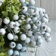Декоративная ветка брусники, 41 см, бело-голубая, шт. Декоративная ветка брусники, 41 см, бело-голубая, шт.