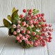 Декоративная ветка брусники, 41 см, коралловая, шт.