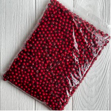 Бусина гальваника (матовая), 12 мм, красная, упаковка 500 г