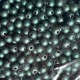 Бусина гальваника (матовая), 10 мм, темно-зеленая, упаковка 500 г