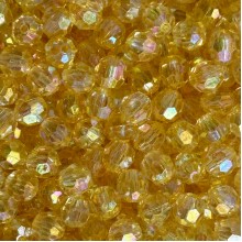 Хрусталь перламутр круглый, 10 мм, желтый, упаковка 500 г