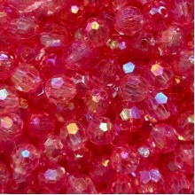 Хрусталь перламутр круглый, 8 мм, коралловый, упаковка 500 г