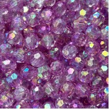 Хрусталь перламутр круглый, 10 мм, сиреневый, упаковка 500 г