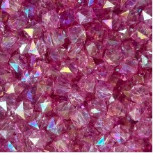 Хрусталь перламутр кубовидный, 10 мм, розово-пудровый, упаковка 500 г