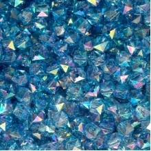 Хрусталь перламутр кубовидный, 10 мм, бирюзовый, упаковка 500 г