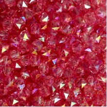 Хрусталь перламутр кубовидный, 10 мм, коралловый, упаковка 500 г