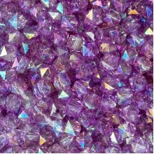 Хрусталь перламутр кубовидный, 10 мм, сиреневый, упаковка 500 г