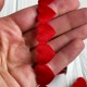 Фігурна стрічка сердечко, 20 мм, червона, рулон 10 м
