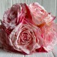 Букет китайской розы, 11х30 см, персиково-розовый, букет 5 шт.
