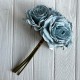 Букет китайской розы, 11х30 см, голубой, букет 5 шт.