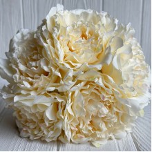 Букет древовидной пионии, 8х27 см, молочный, букет 5 шт.