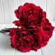 Букет древовидной пионии, 8х27 см, бордовый, букет 5 шт.