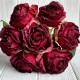 Букет бурбонской розы, 6х27 см, бордовый, букет з 7 шт.