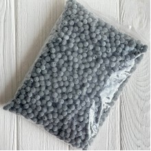 Намистини оксамитові, 8 мм, сірі, упаковка 500 г Намистини оксамитові, 8 мм, сірі, упаковка 500 г