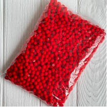 Намистини оксамитові, 10 мм, червоні, упаковка 500 г Намистини оксамитові, 10 мм, червоні, упаковка 500 г