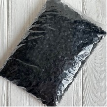 Намистини оксамитові, 10 мм, чорні, упаковка 500 г Намистини оксамитові, 10 мм, чорні, упаковка 500 г