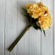 Букет травянистого пиона, 8,5х38 см, желтый, букет 5 шт.