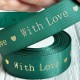 Репс "With love", 2,5 см, темно-зелений, рулон 18 м Репс "With love", 2,5 см, темно-зелений, рулон 18 м