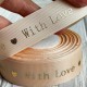 Репс "With love", 2,5 см, cвітло-персиковий, рулон 18 м Репс "With love", 2,5 см, cвітло-персиковий, рулон 18 м