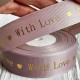 Репс "With love", 2,5 см, бежево-рожевий, рулон 18 м Репс "With love", 2,5 см, бежево-рожевий, рулон 18 м