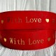 Репс "With love", 2,5 см, красный, рулон 18 м
