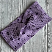 Повязка рубчик в сердечко малютка (до 2 лет), 16х8 см, лиловая, шт.