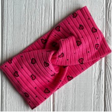 Повязка рубчик в сердечко детская (до 7 лет), 18х9 см, малиновая, шт.