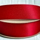 Лента атласная двусторонняя с золотым напылением, 2,5 см, красный, рулон 18 м