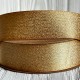 Лента атласная двусторонняя с серебряным напылением, 2,5 см, золотой, рулон 18 м
