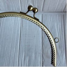 Фермуар для сумки полукруглый большой, 20х9,5 см, золото, шт.