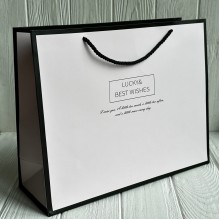 Подарочные пакеты "Best wishes", светло-розовые, упаковка 12 шт.