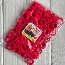 Резинка Калуш (велюрчик), 2,7 см, малиновый, упаковка 100 шт.